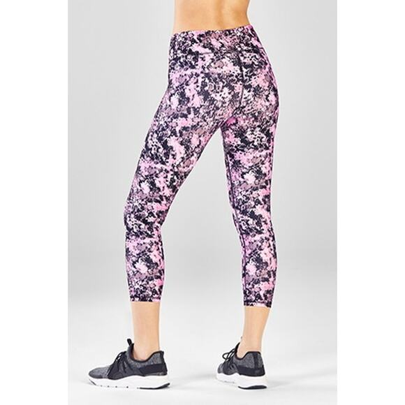 Fabletics Pants - Fabletics, Define Powerhold Midrise Capri, Pink Yoga Pants, Size S 1336M